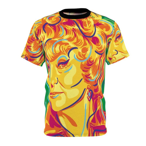 Pop art style t-shirt featuring Endora from the classic TV show Bewitched