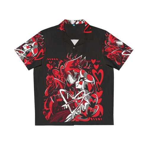 Hazbin Hotel Alastor character inspired Hawaiian shirt