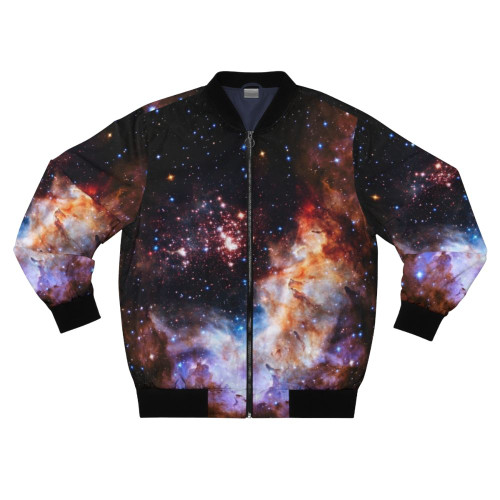 Westerlund 2 Bomber Jacket with Nebula and Cosmic Space Design