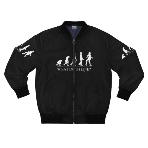 Xavier Renegade Angel inspired bomber jacket with graphic design