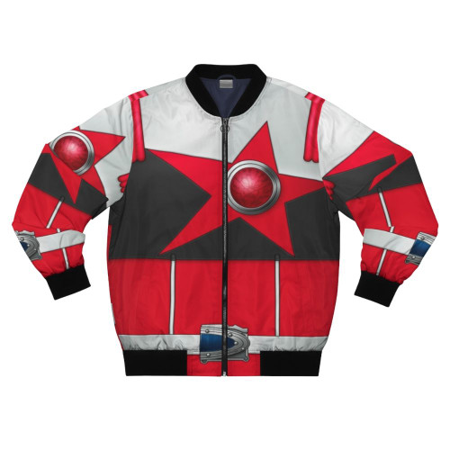 Uchuu Sentai Kyuranger Red Bomber Jacket with space and star design