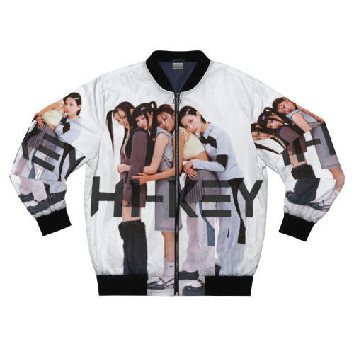 H1-KEY Kpop Bomber Jacket in Athletic Girl Aesthetic Design