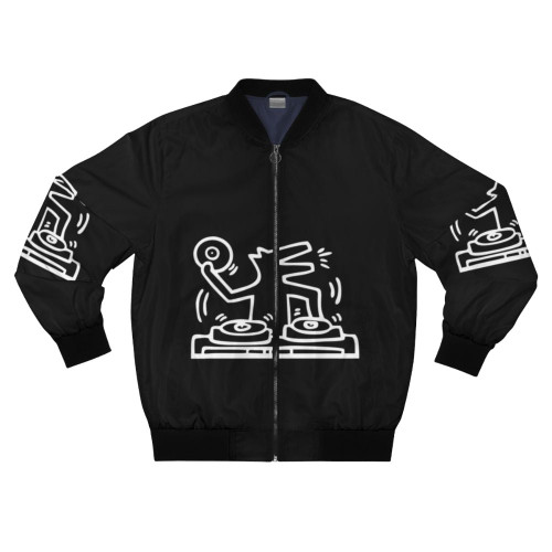 DJ DOG KIETH ANIMAL HARING colorful pop art cartoon bomber jacket