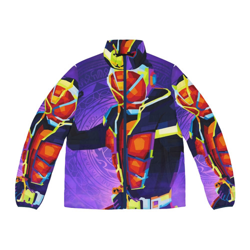 Kamen Rider Wizard Puffer Jacket - Stylish and Colorful Superhero Outerwear