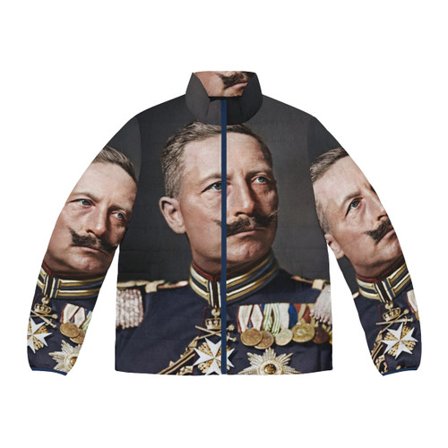 Colorized image of Kaiser Wilhelm II wearing a puffer jacket