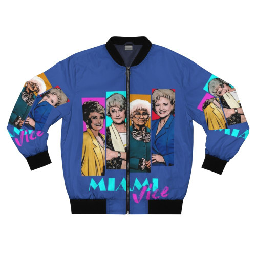 Miami Vice 80s Bomber Jacket with Retro TV Series Inspired Graphics