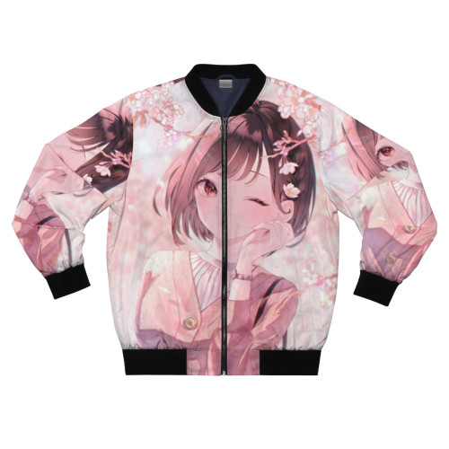 Shinonome Ena wearing a stylish anime-inspired bomber jacket from Project Sekai