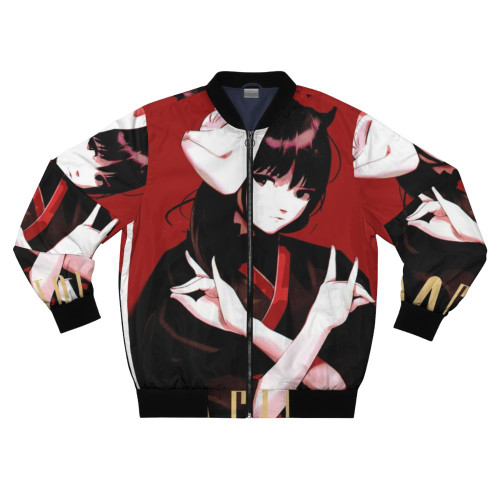 Babymetal band logo printed on a black bomber jacket