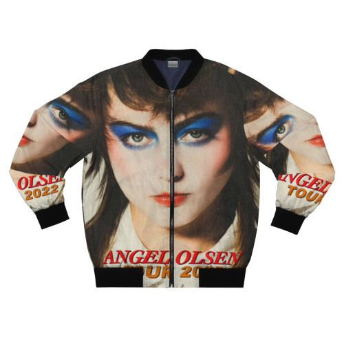 Angel Olsen wearing a stylish bomber jacket