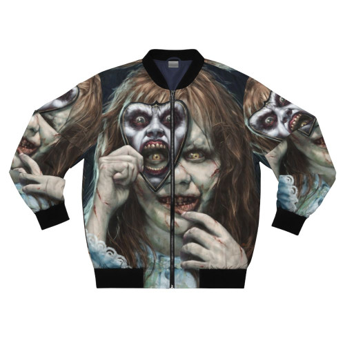 Regan's Game Exorcist Bomber Jacket with horror movie graphics