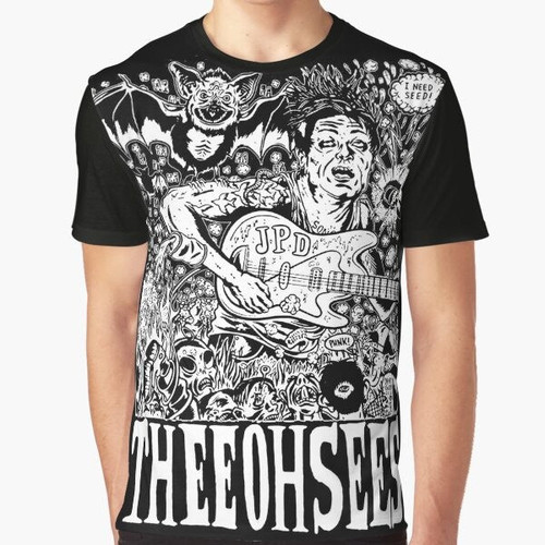 "Thee Oh Sees Psychedelic Garage Rock T-Shirt" featuring a psychedelic, trippy, and grunge-inspired graphic design.