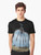 Sirenhead, a terrifying creature from internet horror games, featured on a graphic t-shirt. - Men