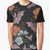 Vintage botanical illustration of moths and night flowers on a graphic t-shirt