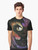 Dragon galaxy graphic t-shirt with scratchboard art of a dragon in a starry night sky - Men