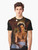 Brad Davis wearing a Querelle gay movie graphic t-shirt with a hairy chest - Men