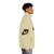 Magritte-inspired puffer jacket with a playful twist on the iconic "Ceci n'est pas une pipe" motif - men side right
