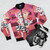 Perona One Piece Anime Bomber Jacket with Cute Anime Inspired Design - Flat lay