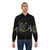 Surrealist "Smile" bomber jacket with a black and white abstract face design inspired by science fiction and astronomy - Lifestyle