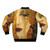 Golden Tears Klimt-Inspired Bomber Jacket featuring art nouveau floral design and metallic gold accents - Back