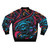 Spooky surrealist bomber jacket with skull and zombie design - Back
