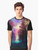 Magical forest landscape graphic design on t-shirt with nature, stars, and colors - Men