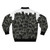 Bomber jacket featuring a watercolor black and white cat pattern - Back