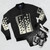 M.C. Escher "Sky And Water II" 1938 Dark Background Bomber Jacket - Flat lay