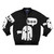 A lightweight bomber jacket with a ghostly "thumbs down" graphic, perfect for a sassy and silly look.