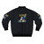 Threatened virologist bomber jacket featuring a satirical cartoon design - Back