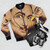 Salvador Dali inspired surrealist bomber jacket - Flat lay