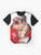 Muscular beefcake wearing a graphic t-shirt with a booty-themed design, celebrating gay pride. - Flat lay