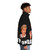 Judge Judy wearing a baloney-patterned puffer jacket - men side right
