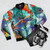 Wings of Fire themed bomber jacket with dragon pattern design - Flat lay