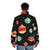 Puffer jacket with a vintage, celestial design featuring planets, stars, and the solar system - men back