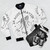 Jujutsu Kaisen bomber jacket featuring the anime's soul symbol - Flat lay