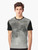 Graphic t-shirt design featuring a textured lunar surface with craters and the phrase "Da Moon" - Men