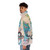 A colorful and psychedelic puffer jacket featuring a majestic ermine spirit animal design. - men side left