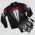 Realistic tuxedo bomber jacket with a tuxedo shirt design - Flat lay