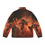 Joseph Tomanek Fire Dance Puffer Jacket with mythological fire and fantasy design - Back