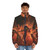 Joseph Tomanek Fire Dance Puffer Jacket with mythological fire and fantasy design - men front