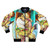 Hannigram-inspired bomber jacket with hearts and floral designs