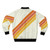 Vintage 1970s striped sport bomber jacket with abstract pattern - Back