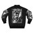 Grimes Occult Bomber Jacket - Inverted Black and White Aesthetic - Back