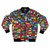 Bomber jacket with flags of all countries of the world
