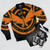 The Division SHD Distressed Orange Bomber Jacket with Logo - Flat lay