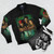 Pirates of the Caribbean Dead Man's Chest Bomber Jacket with Captain Jack Sparrow and Black Pearl - Flat lay
