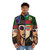 Johnny Depp movie characters collage puffer jacket - men front