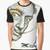 Salvador Dali portrait graphic t-shirt with surreal melting clock design in yellow and blue colors