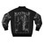 Black metal-inspired bomber jacket featuring 'The Witch' imagery and symbols - Back