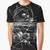 Graphic t-shirt featuring particle tracks, a visual representation of subatomic particle interactions in a particle accelerator or collider.